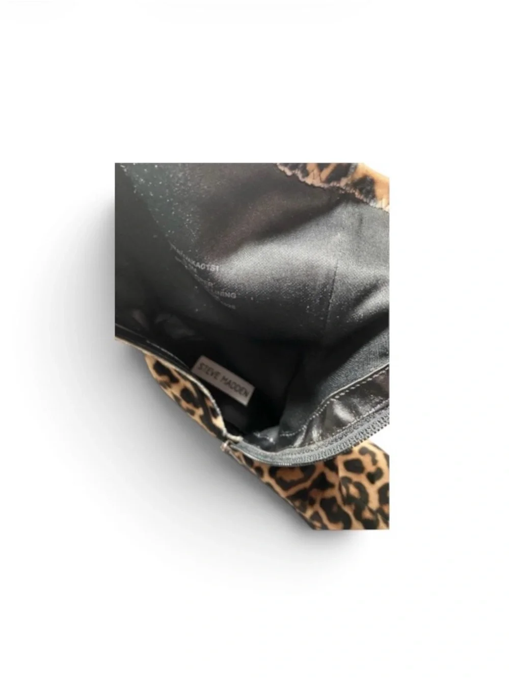 Steve Madden Women’s Velvet Leopard Print Ankle Booties Shoes Sz-8.5